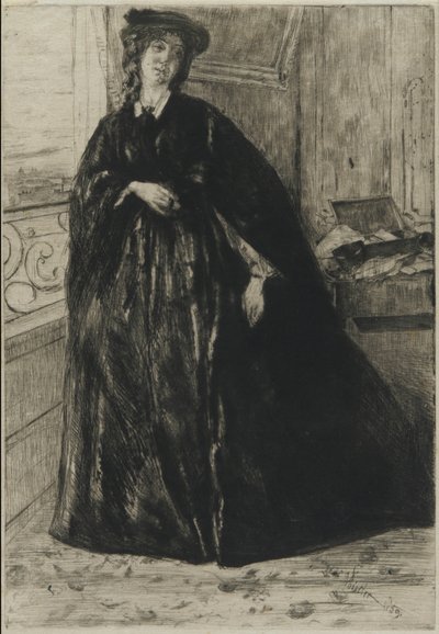 Finette, 1859 (tørpunkt på papir) af James Abbott McNeill Whistler